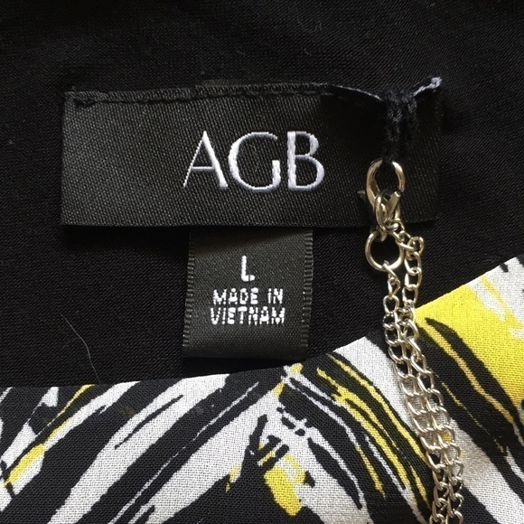 AGB Asymmetrical Blouse Layered With Attached Necklace Large - Picture 7 of 9